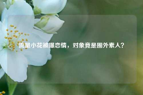 流量小花被曝恋情，对象竟是圈外素人？