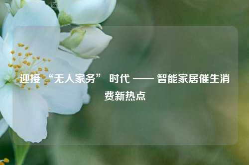 迎接 “无人家务” 时代 —— 智能家居催生消费新热点