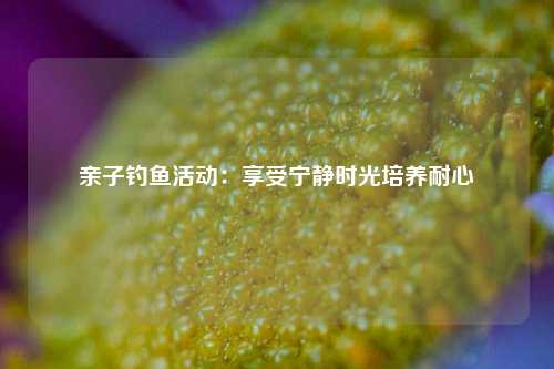 亲子钓鱼活动：享受宁静时光培养耐心