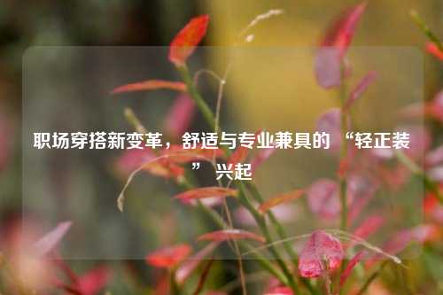 职场穿搭新变革，舒适与专业兼具的 “轻正装” 兴起