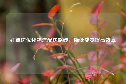 AI 算法优化物流配送路线，降低成本提高效率