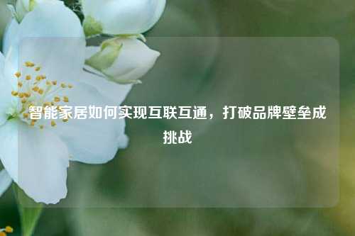 智能家居如何实现互联互通，打破品牌壁垒成挑战