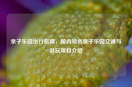 亲子乐园出行指南，国内知名亲子乐园交通与游玩项目介绍